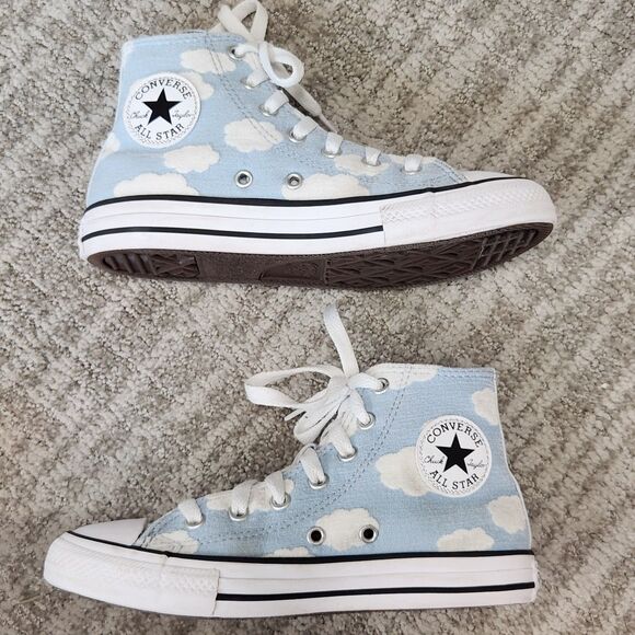 Converse Chuck Taylor All-Star high tops clouds size 2 youth - Picture 6 of 10